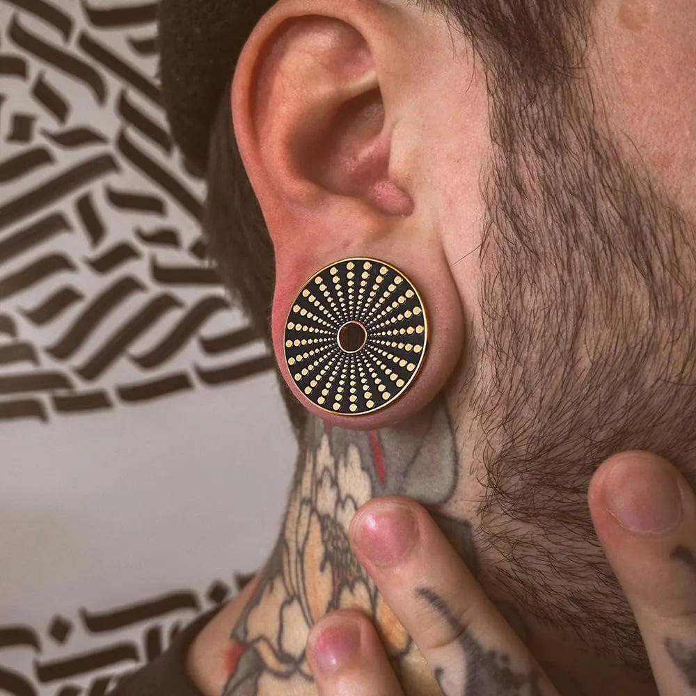 1 Pair New Classic gauges Ear Plugs Tunnels Hypoallergenic 316 Stainless Steel Ear Gauges 8mm-25mm (0G-1") Body Piercing Jewelry