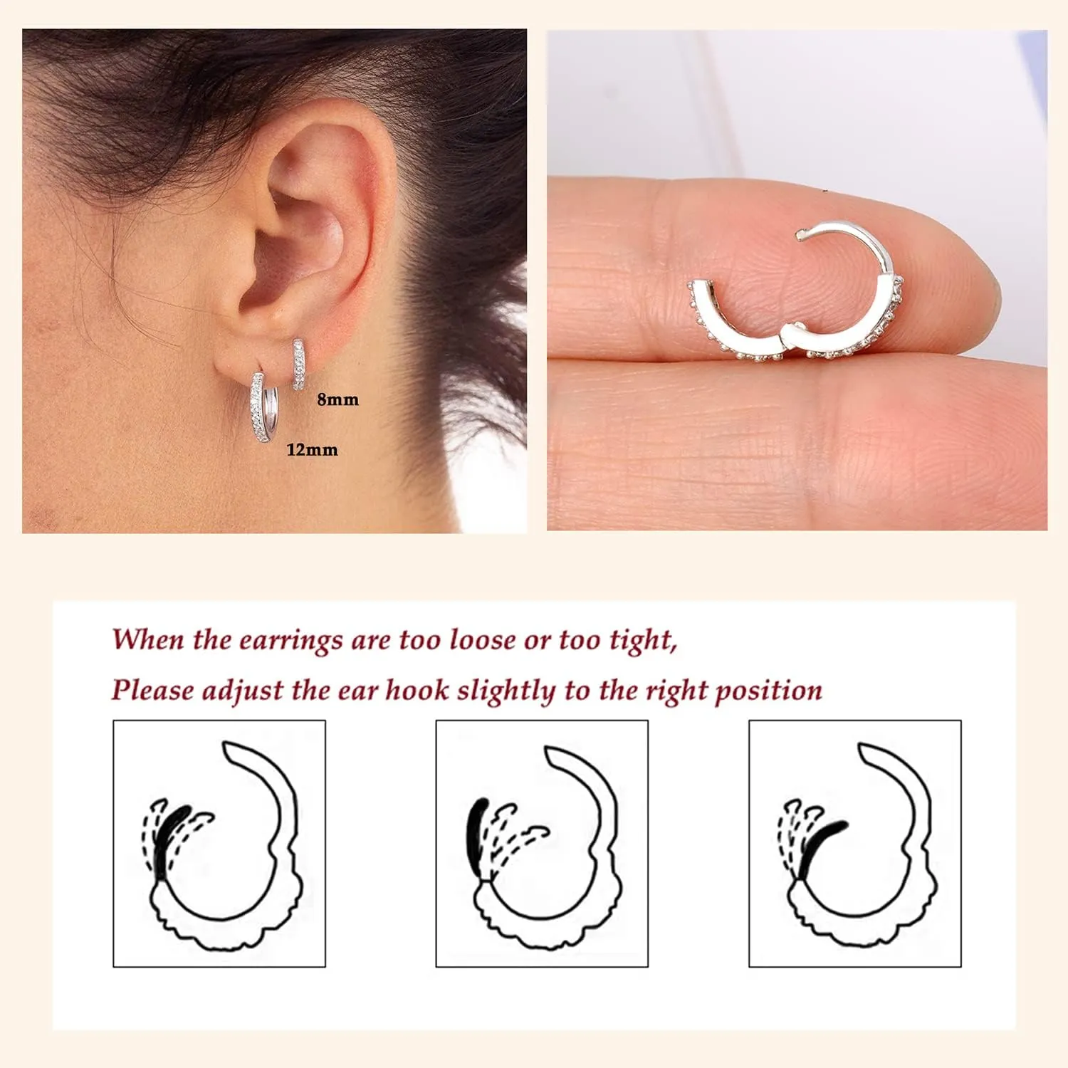 10 Pairs Small Gold Hoop Earrings Set for Multiple Piercing, Hypoallergenic 14K Gold Plated Tiny CZ Ball Studs Earrings and Huggie Hoop Earrings for Women Men, Mini Cartilage Hoop Ear Piercing Jewelry