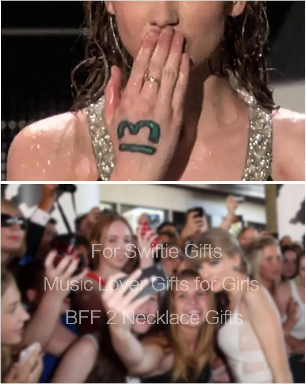 13 Heart Hands Matching Necklace for 2 Girl BFF Sister Taylor Inspired Merch Friendship Stuff Jewelry Gift for 2 Swifties Music Lover.