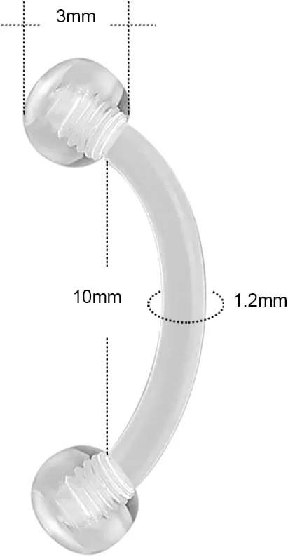 14g 16g Pregnancy Belly Button Rings Pack, Maternity Belly Button Piercing Clear Piercing Retainer Jewelry, Short Long Bar Plastic Belly Button Rings for Surgery Healing, Bioflex Curved Barbell Belly Rings for Women
