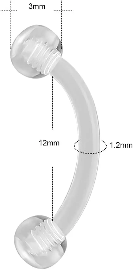 14g 16g Pregnancy Belly Button Rings Pack, Maternity Belly Button Piercing Clear Piercing Retainer Jewelry, Short Long Bar Plastic Belly Button Rings for Surgery Healing, Bioflex Curved Barbell Belly Rings for Women
