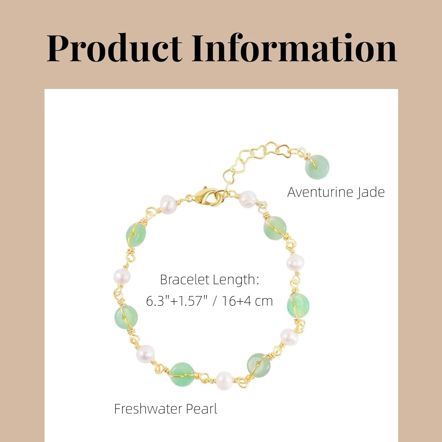 14K Gold Plated Natural Jade & Pearls Bracelets for Women, Natural Freshwater Pearls Jade Bracelets for Women, Lucky Green Jade Jewelry Chain for Mom Lover Her (14K Gold Plated)
