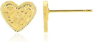 14K Real Gold Plated Nugget Stud Earrings for Women Trendy Triangle/Square/Heart Minimalist Small Geometric Earings Lightweight Hypoallergenic Jewelry Gift