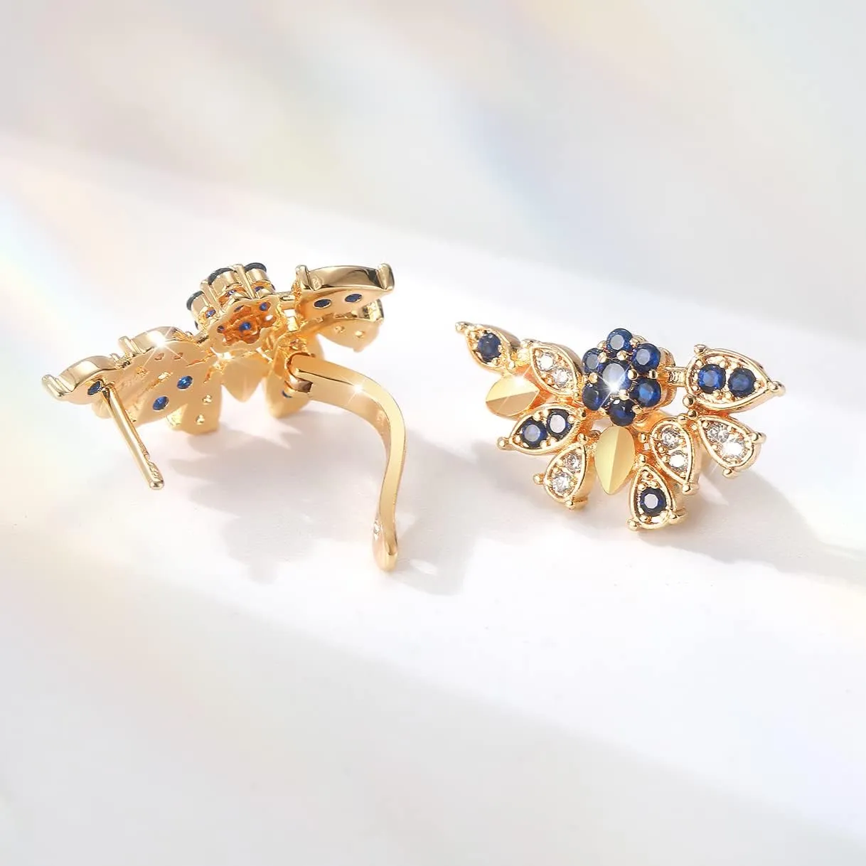 18K Gold Earrings for Women Trendy, Butterfly Earrings for Women Gold Hoop Earrings, Gold Butterfly Earrings Hypoallergenic Stud