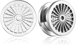 2 PCS Figure Gauges for Ears Hypoallergenic 316 Stainless Steel Ear Gauge Plugs for Women Men Comfy Ear Plugs Gauges Body Ear Piercing Jewelry