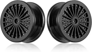 2 PCS Figure Gauges for Ears Hypoallergenic 316 Stainless Steel Ear Gauge Plugs for Women Men Comfy Ear Plugs Gauges Body Ear Piercing Jewelry