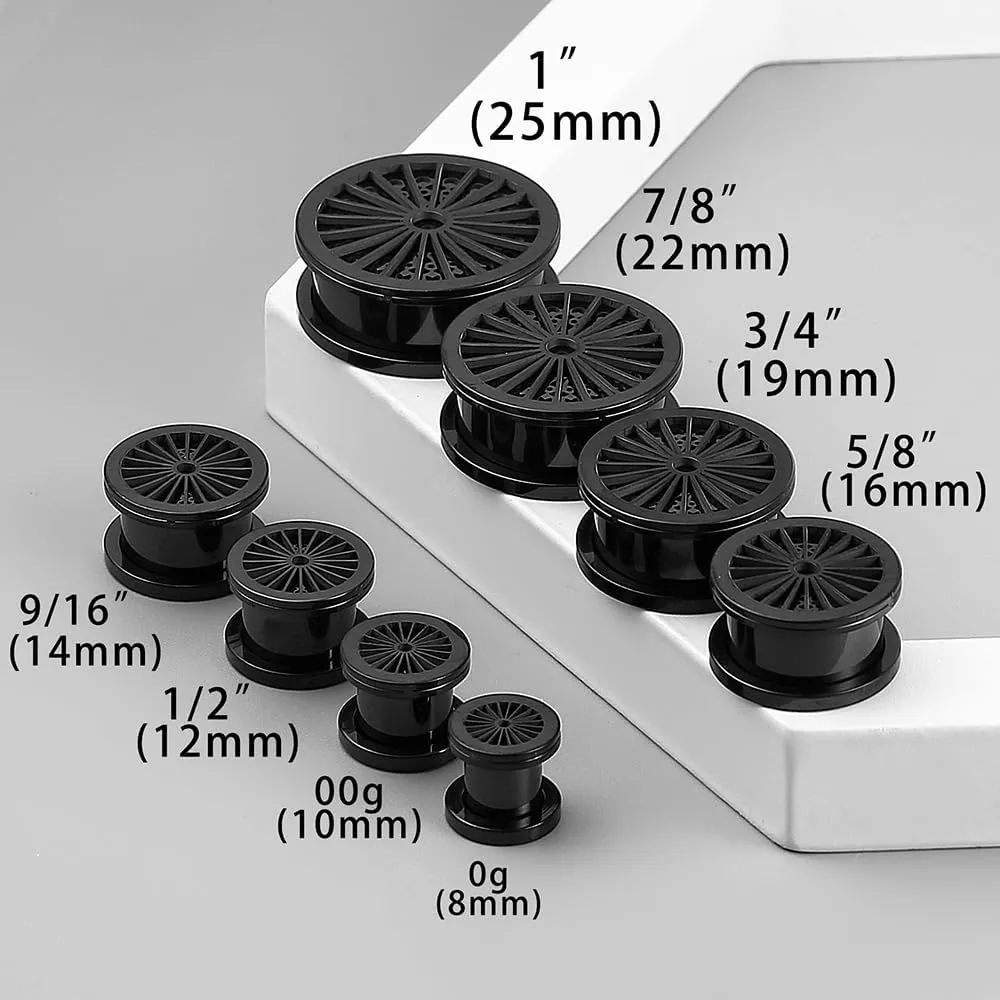 2 PCS Figure Gauges for Ears Hypoallergenic 316 Stainless Steel Ear Gauge Plugs for Women Men Comfy Ear Plugs Gauges Body Ear Piercing Jewelry