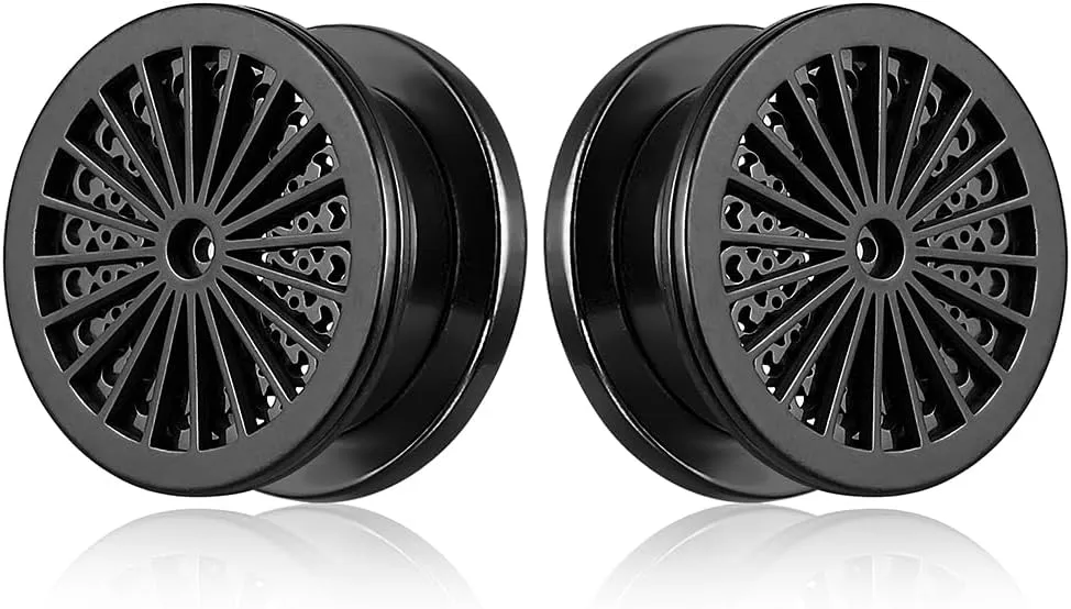 2 PCS Figure Gauges for Ears Hypoallergenic 316 Stainless Steel Ear Gauge Plugs for Women Men Comfy Ear Plugs Gauges Body Ear Piercing Jewelry