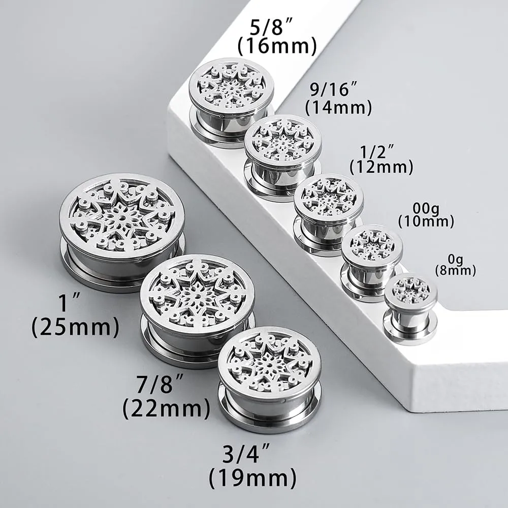 2 PCS Figure Gauges for Ears Hypoallergenic 316 Stainless Steel Ear Gauge Plugs for Women Men Comfy Ear Plugs Gauges Body Ear Piercing Jewelry