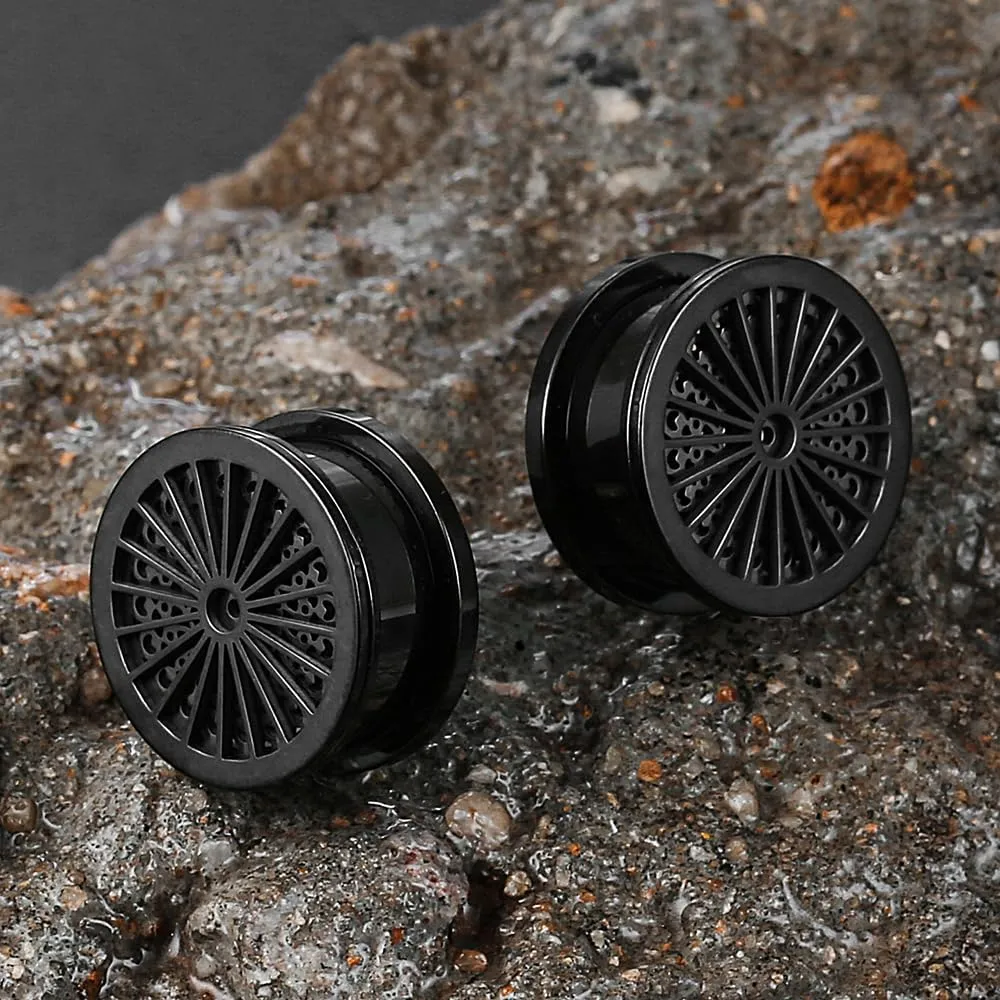 2 PCS Figure Gauges for Ears Hypoallergenic 316 Stainless Steel Ear Gauge Plugs for Women Men Comfy Ear Plugs Gauges Body Ear Piercing Jewelry