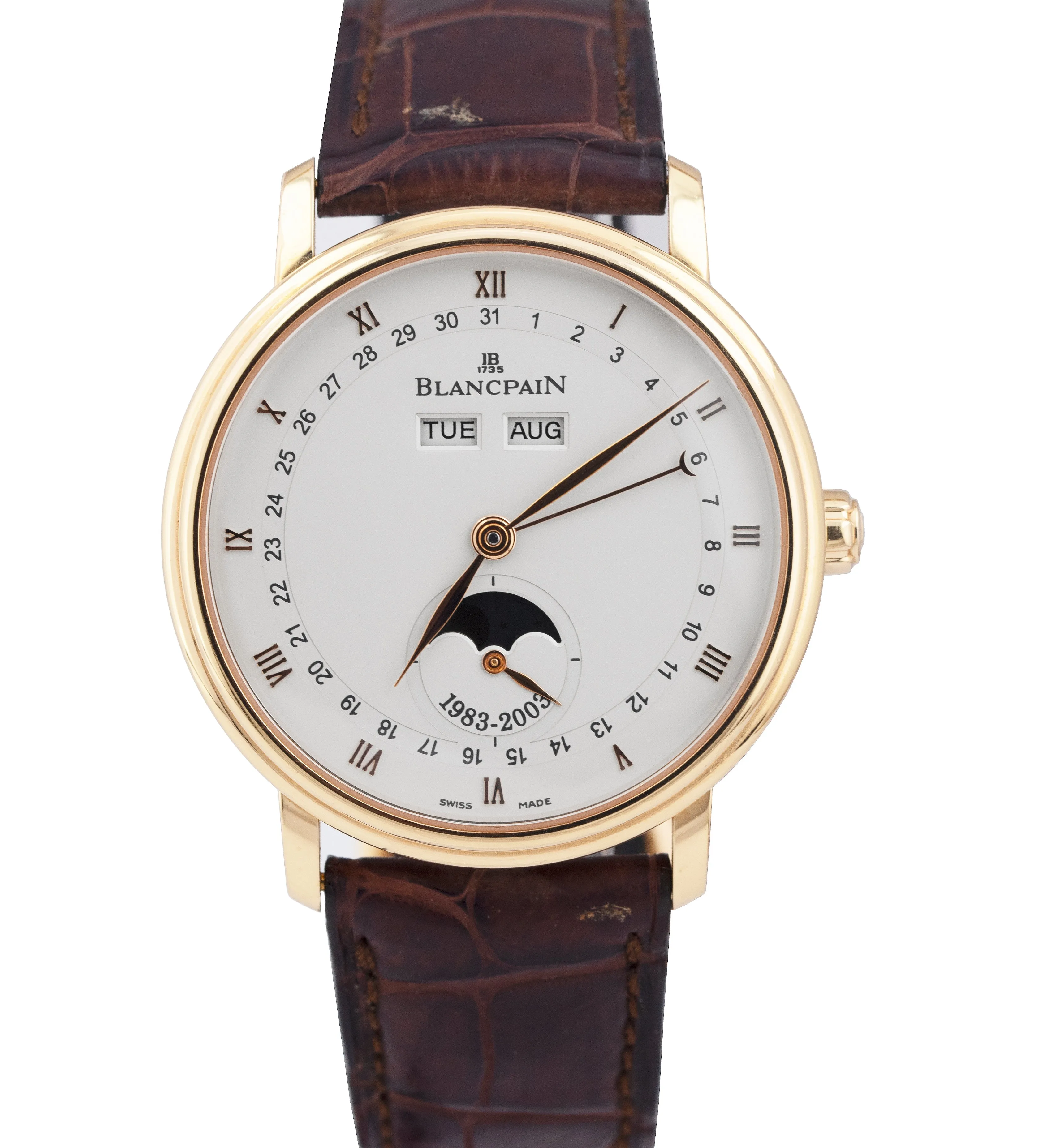 2003 Blancpain Villeret Triple Date 38mm Moonphase 6263a-3642 BOX PAPERWORK