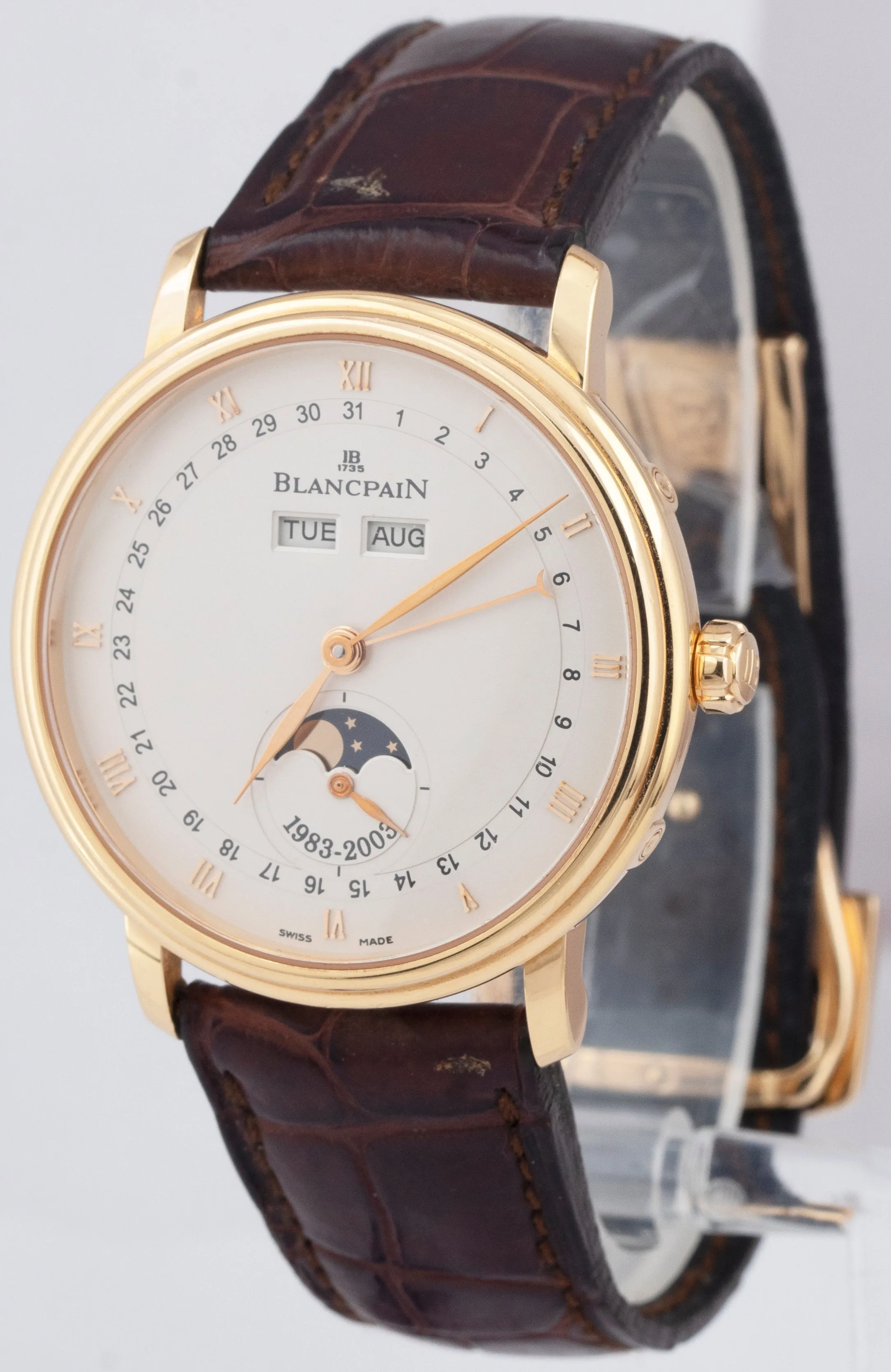 2003 Blancpain Villeret Triple Date 38mm Moonphase 6263a-3642 BOX PAPERWORK