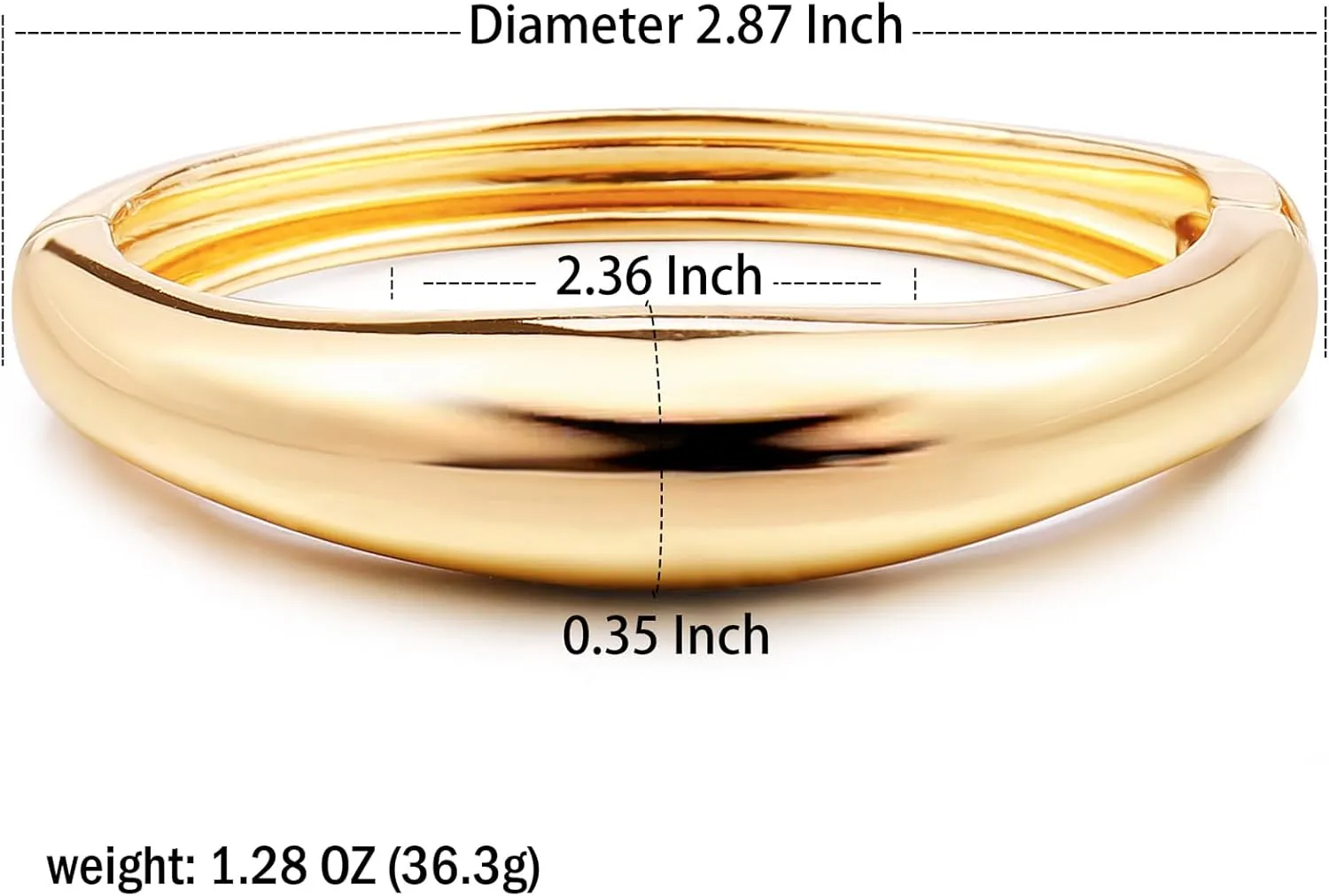 2Pcs Bangle Bracelets for Women Gold Arm Cuff 14k Gold Plated Chunky Gold Bangle Set Hinged Cuff Bracelets Trendy Arm Cuff Jewelry for Women