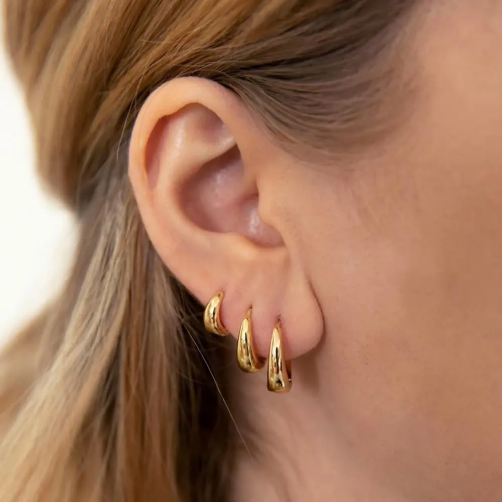3 Pairs Gold Hoop Earrings for Women 14K Gold Silver Huggie Hoop Earrings Set Hypoallergenic Minimalist Earrings Jewelry Jewelry Gifts
