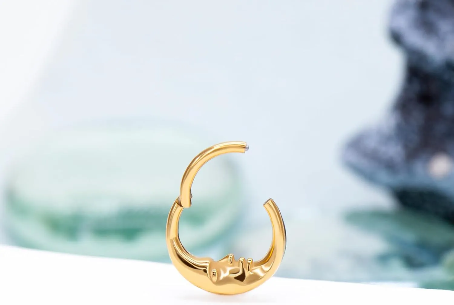316L Stainless Steel Septum Rings, Segment Nose Rings for Women Men, Cartilage Clicker Earrings Hoop for Helix, Rook, Daith, Tragus Piercing Jewelry