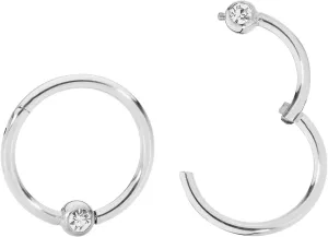 365 Sleepers 316L Surgical Steel Hypoallergenic 16G Gem BCR Ball Closure Septum Jewelry Hinged Segment Ring Body Piercing Hoop Lip Rings Helix Cartilage Rook Sleeper Earrings 6mm  10mm