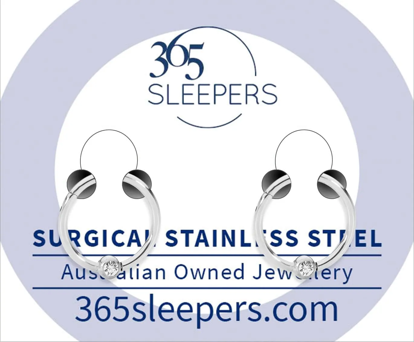 365 Sleepers 316L Surgical Steel Hypoallergenic 16G Gem BCR Ball Closure Septum Jewelry Hinged Segment Ring Body Piercing Hoop Lip Rings Helix Cartilage Rook Sleeper Earrings 6mm  10mm