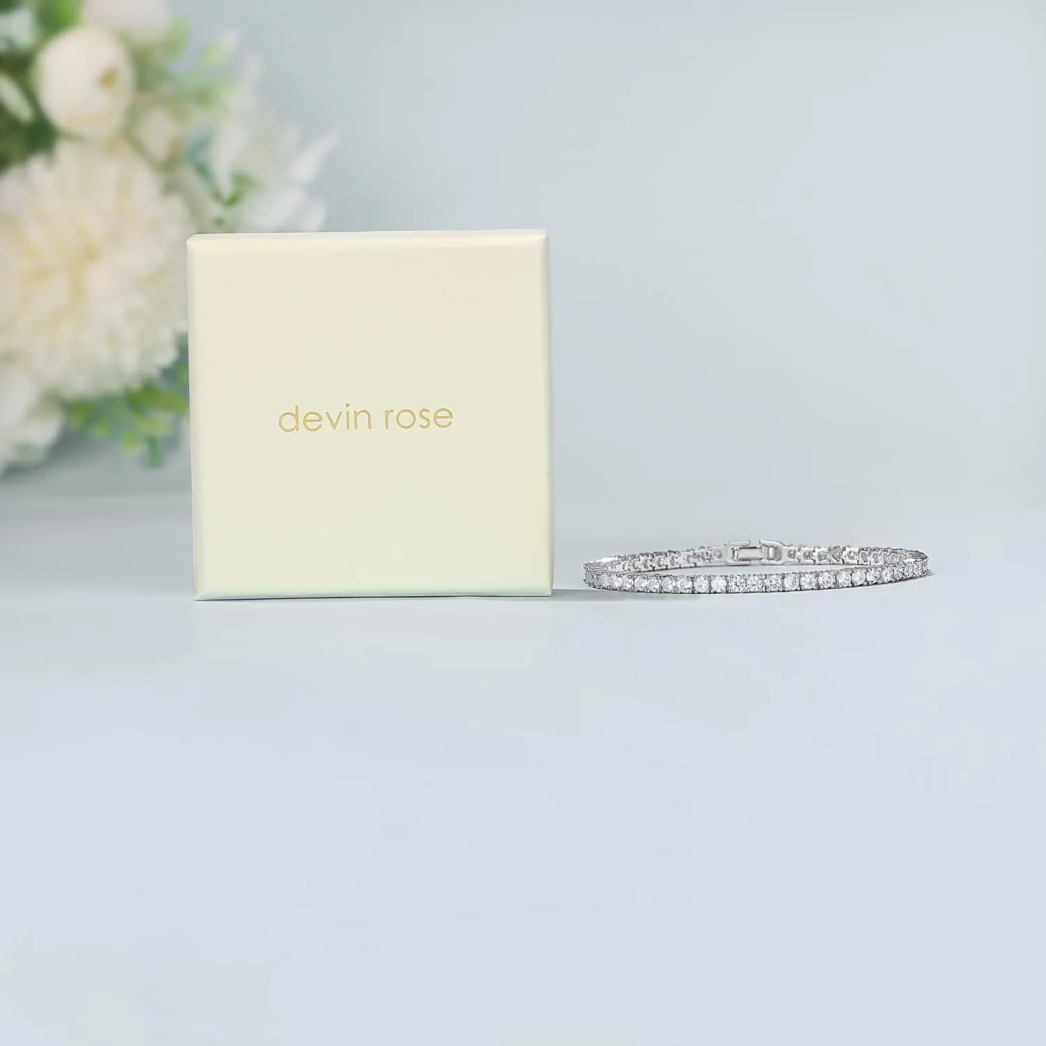 3MM Cubic Zirconia Tennis Bracelet for Women CZ Bracelets Sizes 6.5 7.5 Inches