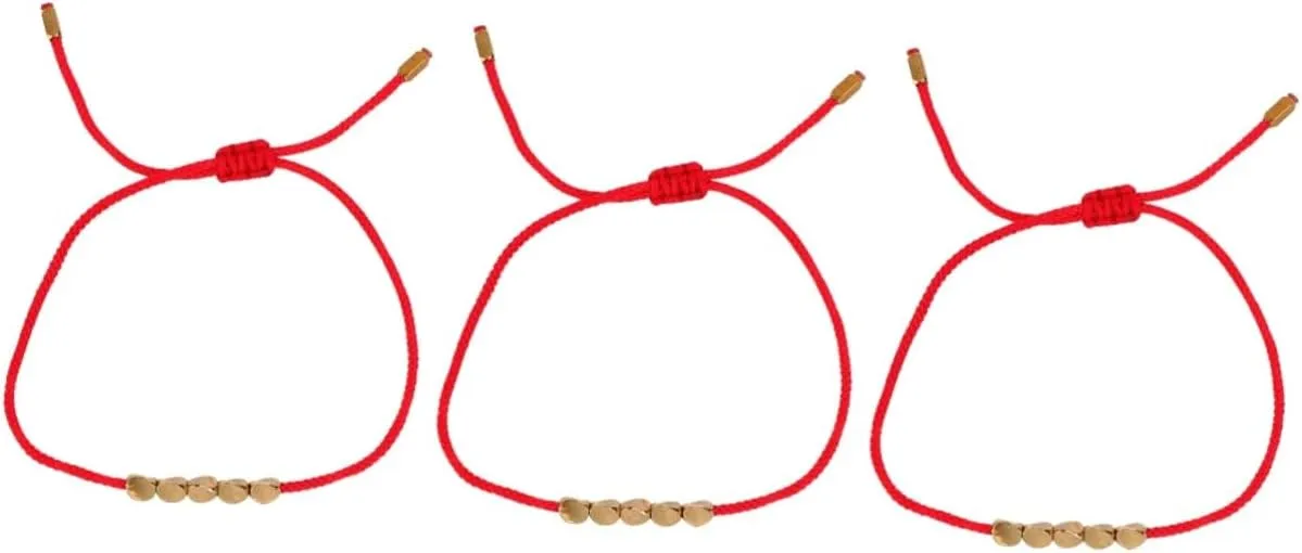 3pcs Chic Friendship Bracelet Handmade Knit Chain Bead Bracelet for Women Comfortable to Wear