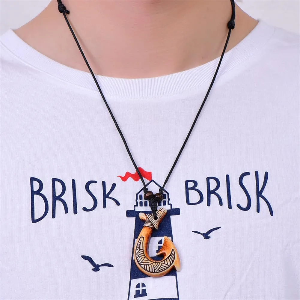 4Pcs Turtle Shark Tooth Necklace Pendant Bohemian Handmade Waterproof Surfer Necklace for Women Men Summer Beach Jewelry Gift