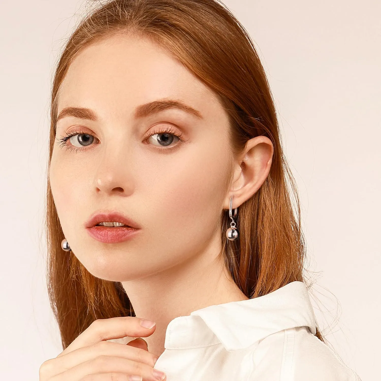 925 Sterling Silver Ball Drop Dangle Earrings Hypoallergenic Ball Drop Earrings for Women Fashion Jewelry