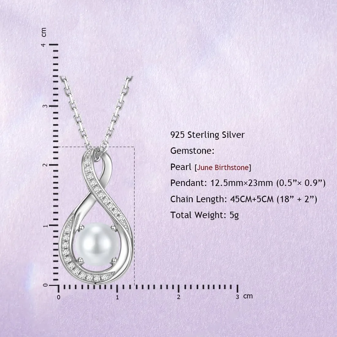 925 Sterling Silver Birthstone Necklace for Women Infinity Necklaces Birthday Anniversary Mothers Day Fine Jewelry Gifts for Mother Women, Adjustable Chain