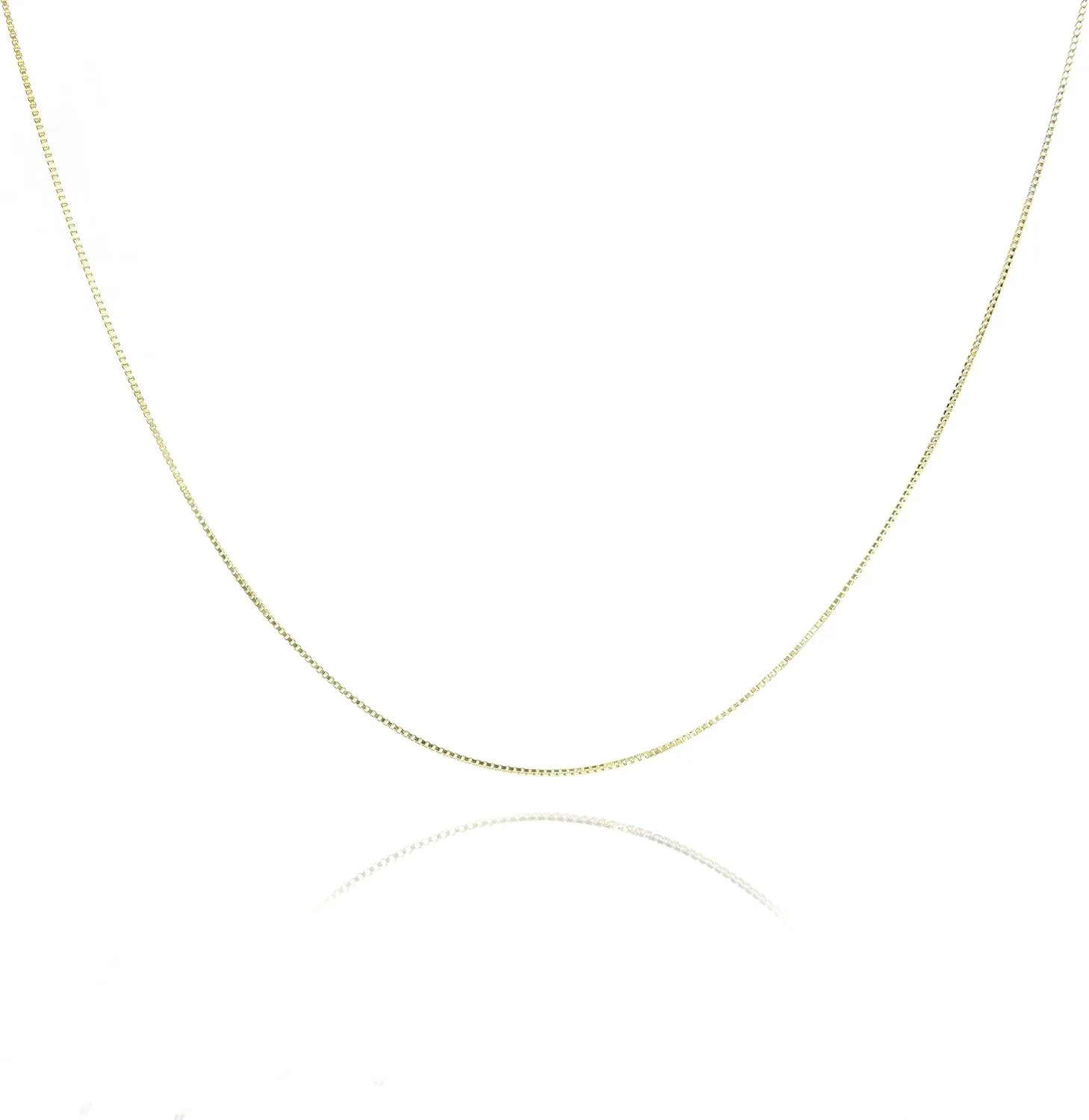 925 Sterling Silver Chain 0.8MM Delicate Box Chain - Italian Necklace Chain - Tiny&Thin&Strong -Friendly Price & Quality 14"-30"