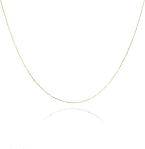 925 Sterling Silver Chain 0.8MM Delicate Box Chain - Italian Necklace Chain - Tiny&Thin&Strong -Friendly Price & Quality 14"-30"