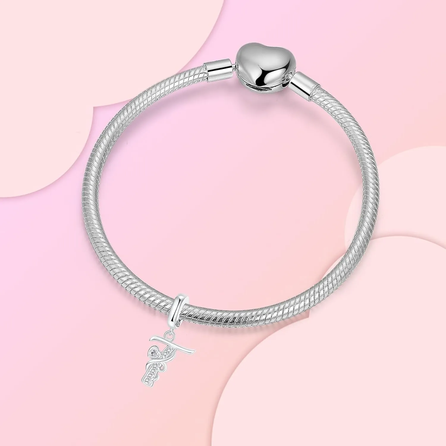 925 Sterling Silver Letter Charms Fit for Charms Bracelet and Necklace Alphabet Initial Dangle Charms Jewelry Gifts for Women