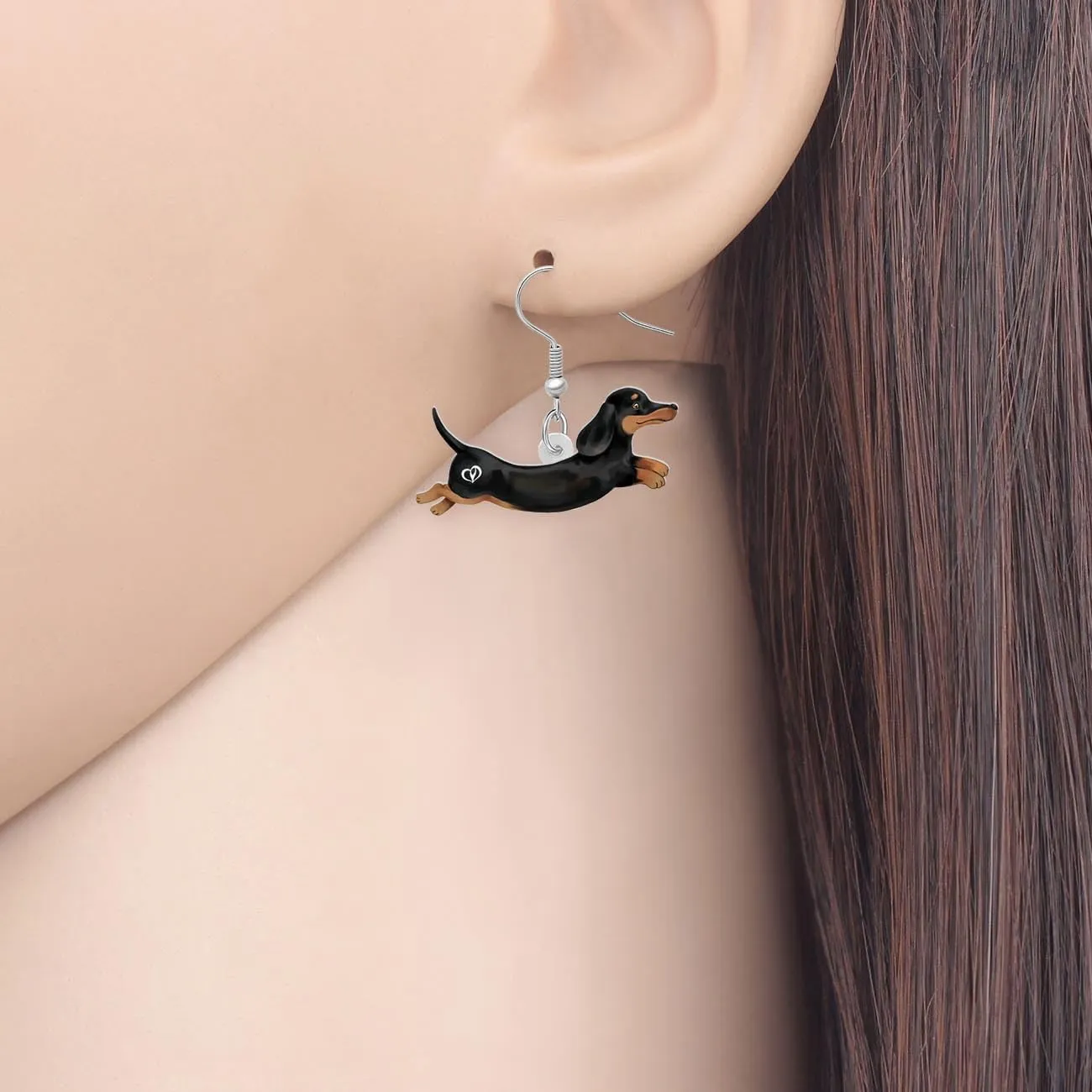 Acrylic Cute Dachshund Weiner Dog Earrings Gifts for Women Dog Mom Cute Animal Puppy Dangle Jewelry for Pets Lovers Charms