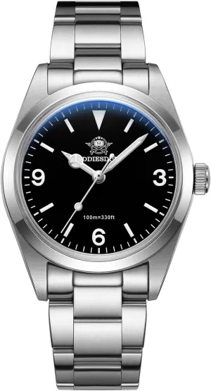 ADDIESDIVE 36 MM Small Dial Quartz Watch VH31 Wrist Watches Stainless Steel Sapphire Crystal Luminous Waterproof 100 M