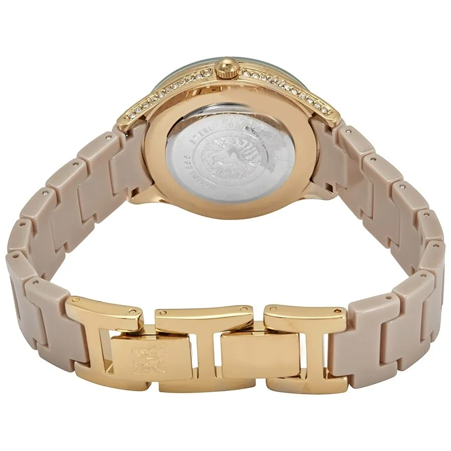 Anne Klein Beige Dial Gold-tone Ladies Watch 2388TNGB