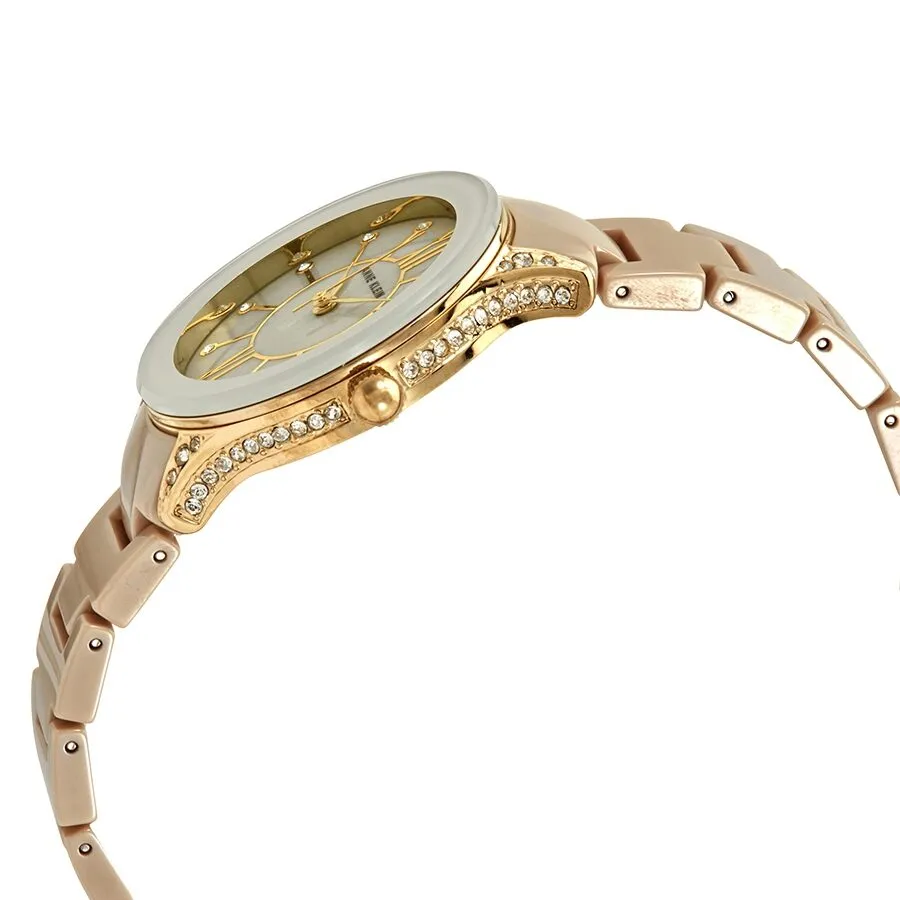 Anne Klein Beige Dial Gold-tone Ladies Watch 2388TNGB