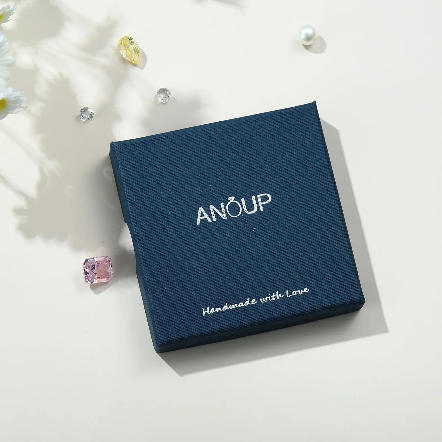 Anoup Heart Initial Stud Earrings - Gifts for Girls, Sterling Silver Post 14K Gold Plated All Over Hypoallergenic | CZ Simulated Diamond Stud Earrings | Birthday Gifts for Kids Toddlers Daughter