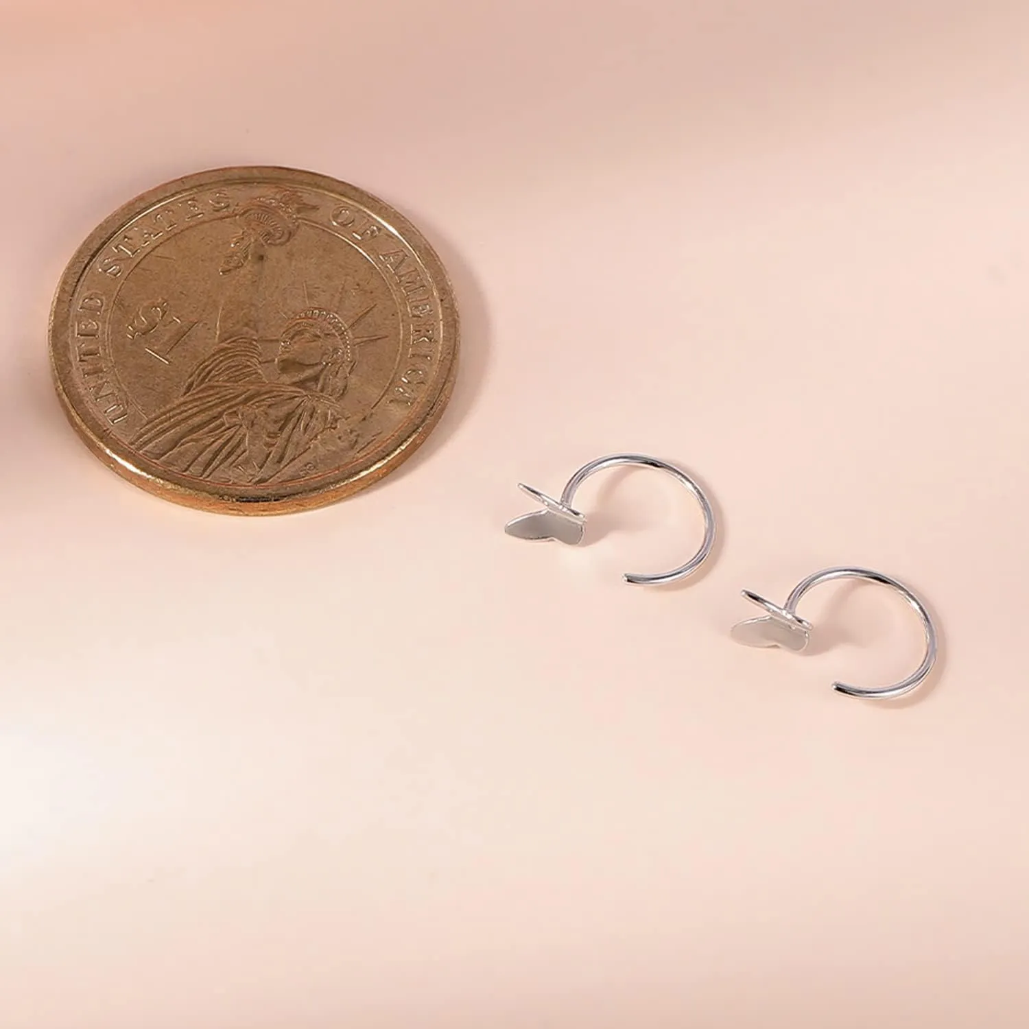AoedeJ Half Hoop Earrings 925 Sterling Silver Tiny Huggie Hoop Small Comfy Half Hoop C Hoop Earrings for Women
