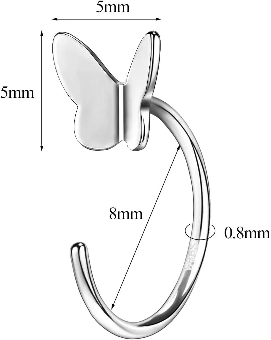 AoedeJ Half Hoop Earrings 925 Sterling Silver Tiny Huggie Hoop Small Comfy Half Hoop C Hoop Earrings for Women