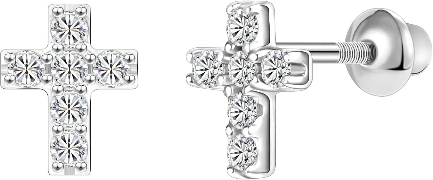 AoedeJ Sterling Silver Screw Back Earrings for Women