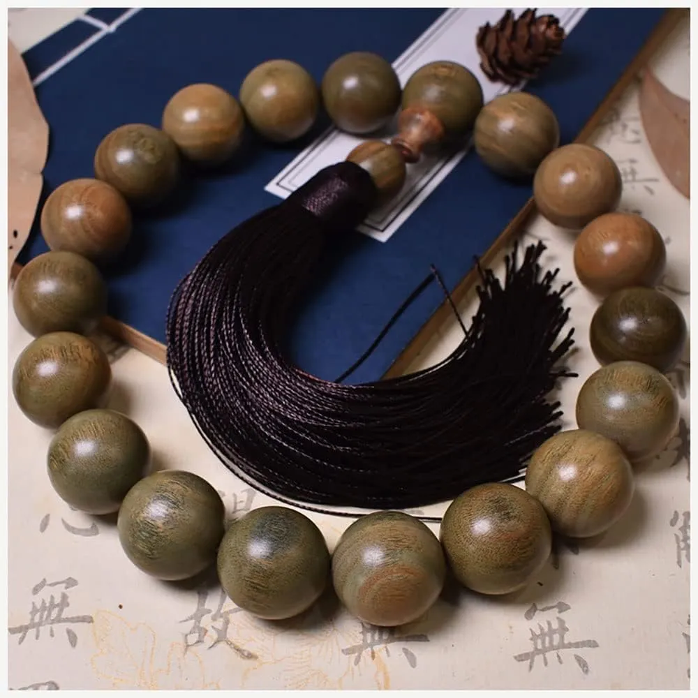 Argentina Green Sandalwood Holding Buddha Beads Bracelet Wooden Rosary Bracelets for Meditation Prayer