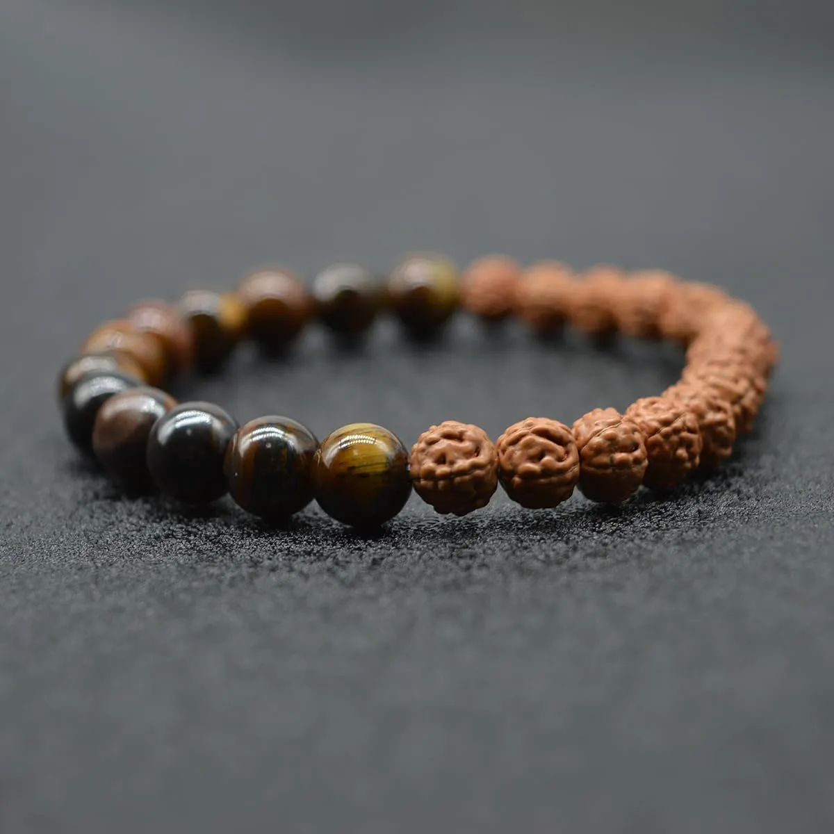 Authentic 5 Mukhi Rudraksha Beaded Bracelet Tibetan Mala Japa Rudraksha Prayer Meditation Bracelets