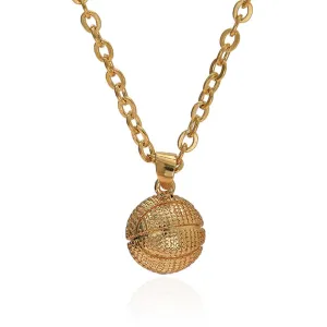 Basketball Necklace for Men Basketball Pendant Necklace Gold Basketball Jewelry Gift Graduation Birthday Valentine's Day Gift for Boys Girls