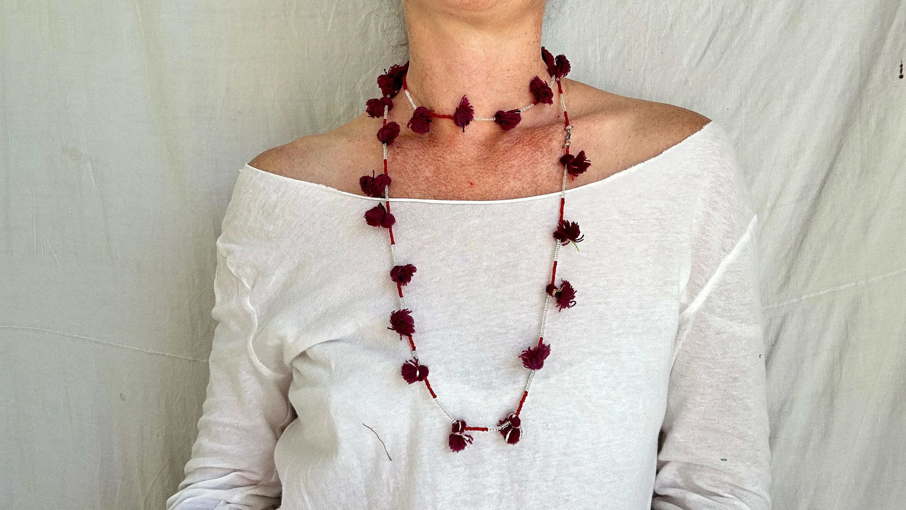Beaded Banni Amulet Tribal Necklace. Gujarat. 0571