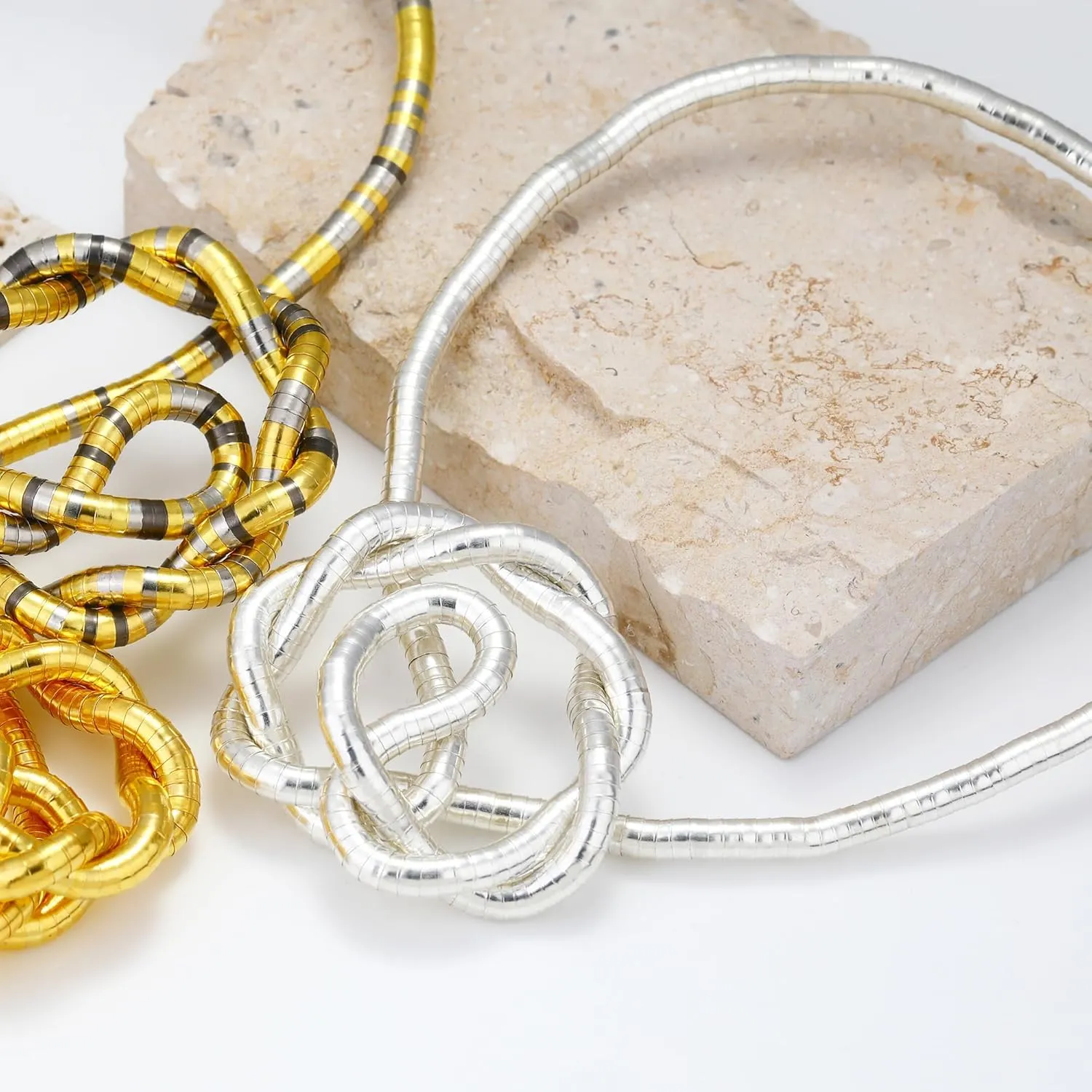 Bendable Snake Chain Necklace for Women Gold, Flexible Twisty Multi-purpose Necklace Bracelet, Punk Choker Necklaces Bracelets DIY Trendy Jewelry Gift