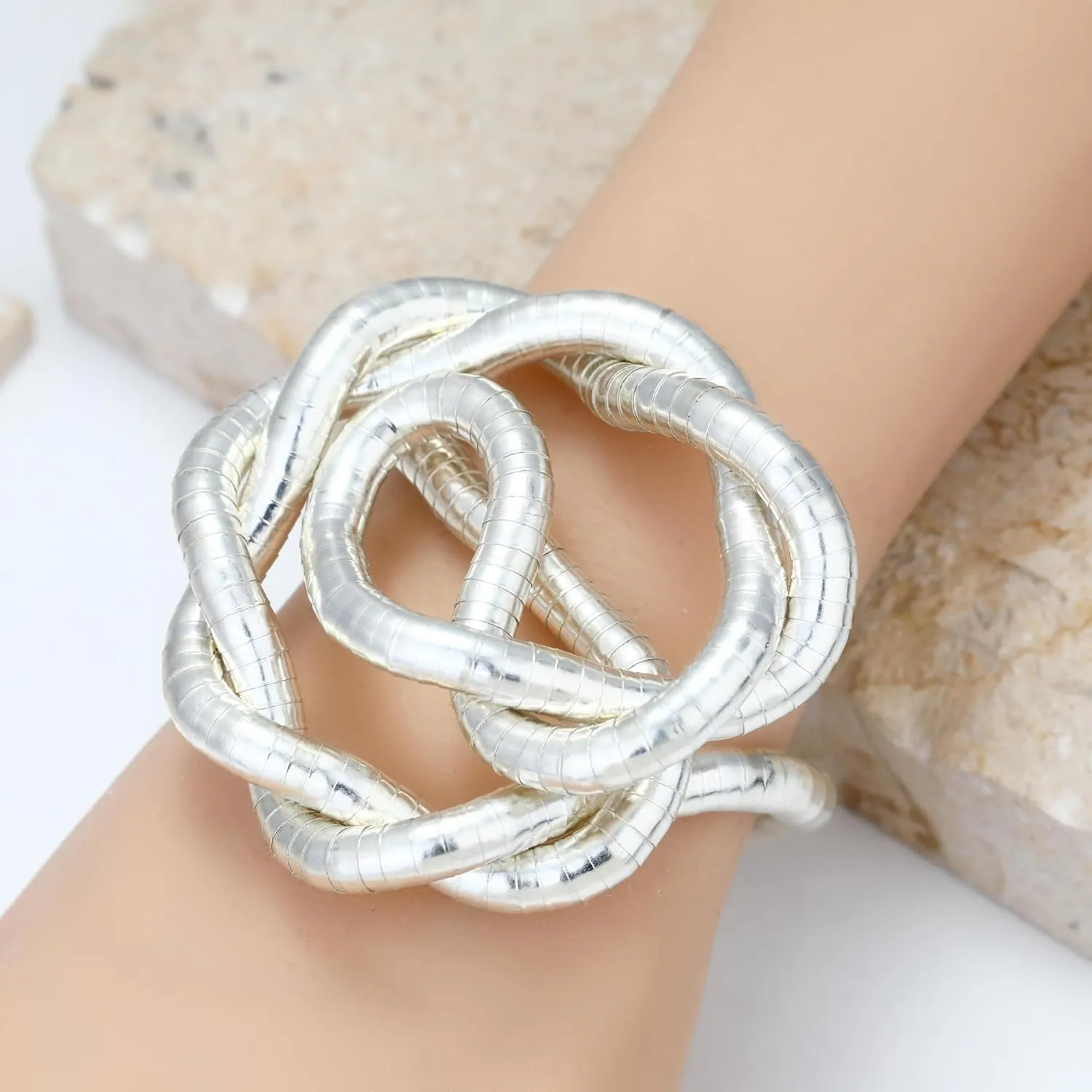 Bendable Snake Chain Necklace for Women Gold, Flexible Twisty Multi-purpose Necklace Bracelet, Punk Choker Necklaces Bracelets DIY Trendy Jewelry Gift