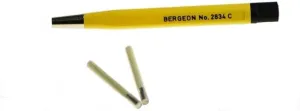 Bergeon Watch Repair Pen, Titanium, Steel, Gold Scratch Removal, 3 Refill Tips, Adult, Small, Unisex, Yellow, Manual Operation, No Batteries Required