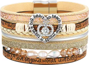Best Teacher Christmas Appreciation Gifts for Women - End of Year & Teacher Appreciation Week Gifts: Willow Apple Bracelets