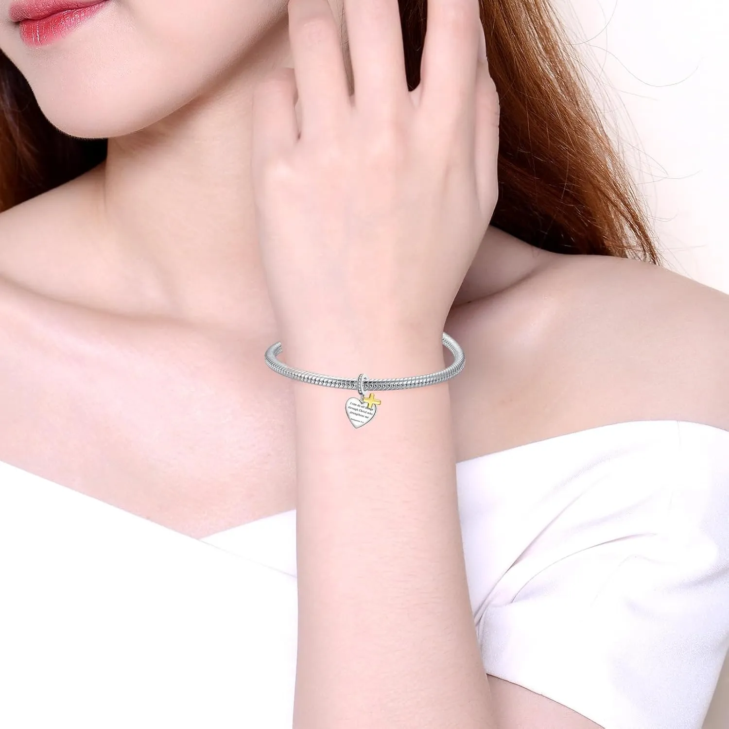Birthday Fashion Love Heart Dangle Charm 925 Sterling Silver Charms fits Bracelets and Necklace Pendant Bead Charms Jewelry Present for Women Family Friends
