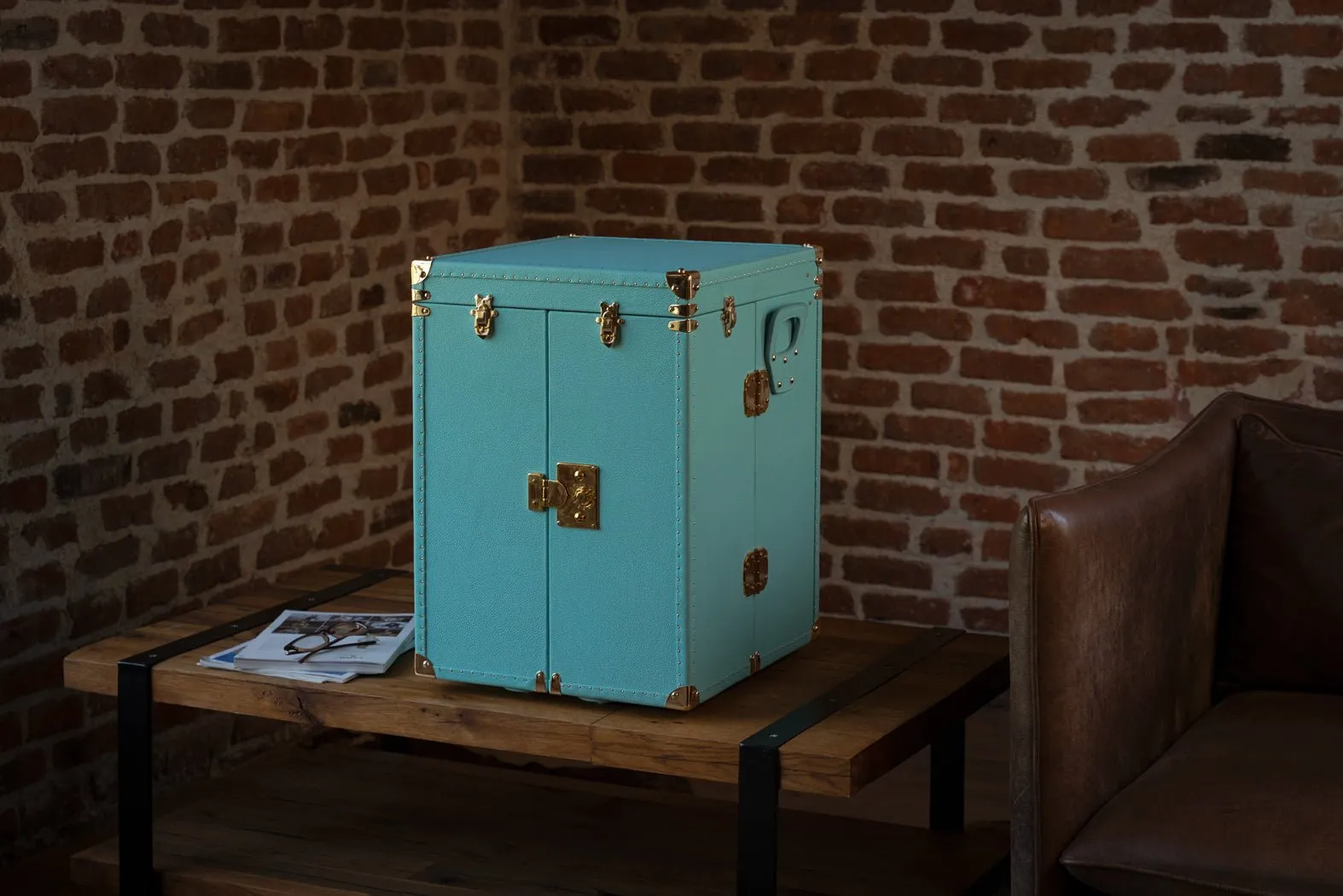 Bosphorus Watch Winder Trunk - Togo Tiffany Blue