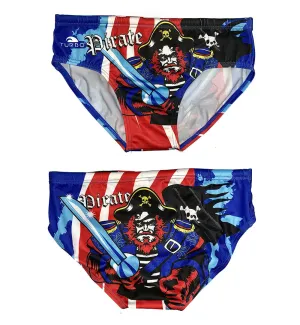 Boys Swimming Trunks - Spandex - Pirate (Print) Made In China