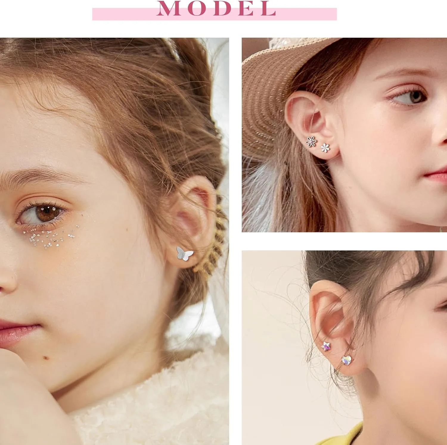 CASSIECA 16 Pairs Hypoallergenic Screw Back Earrings for Women Girls 316L Stainless Steel CZ Pearl Ball Heart Flower Screwback Flat Back Stud Earrings Jewelry Gift Women Multicolored Pink