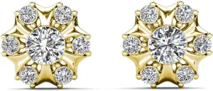 Cate & Chloe Millie 18K White Gold Earrings with Crystals, Stud Earrings for Women, Girls, Jewelry Gift for Any Occasion